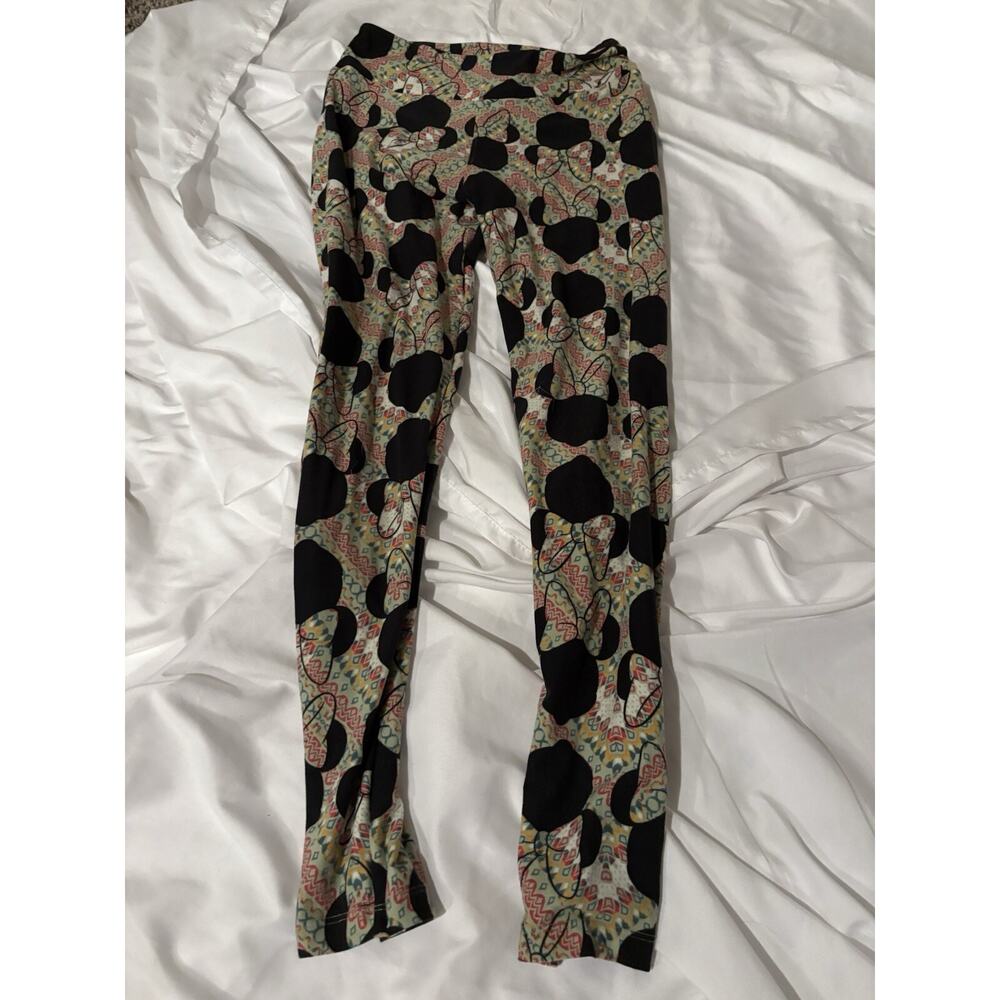Disney Lularoe OS Leggings Multicolor Aztec Pattern Minnie
